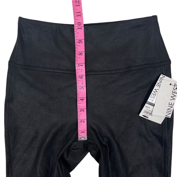 Nine West Imitation Leather Ponte Legging Dull Black Small - Picture 5 of 6